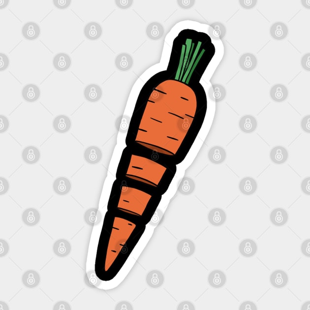 Geometric Carrot Artwork - Warhol Vegetables (Vegetarian or Vegan Idea) Sticker by isstgeschichte